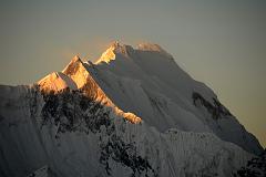 08 Roc Noir Khangsar Kang And Annapurna North Face With Annapurna East, Annapurna Central and Annapurna I Main Summits At Sunrise Climbing From Col Camp To The Chulu Far East Summit